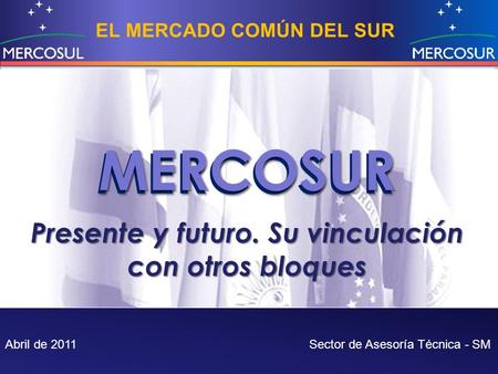 MERCOSUR MERCOSUR Presente y futuro. Su vinculación con otros bloques