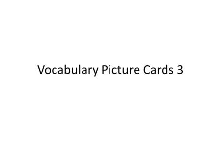 Vocabulary Picture Cards 3