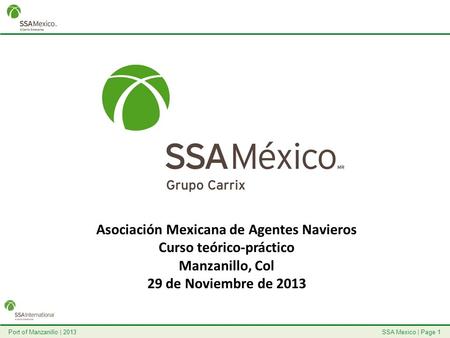Asociación Mexicana de Agentes Navieros Curso teórico-práctico