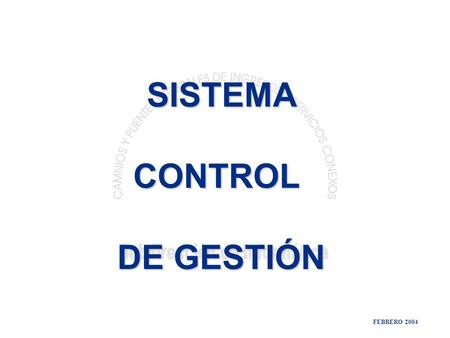 SISTEMA CONTROL DE GESTIÓN