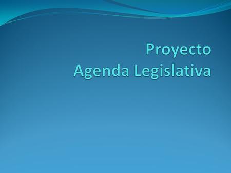 Proyecto Agenda Legislativa