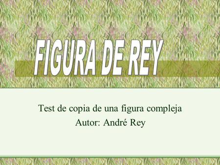 FIGURA DE REY Test de copia de una figura compleja Autor: André Rey