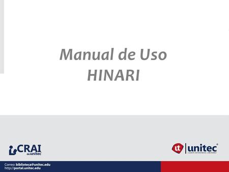 Manual de Uso HINARI.