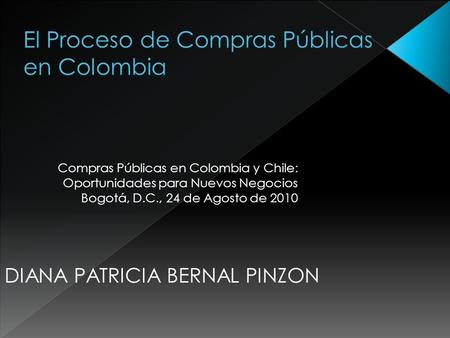 El Proceso de Compras Públicas en Colombia
