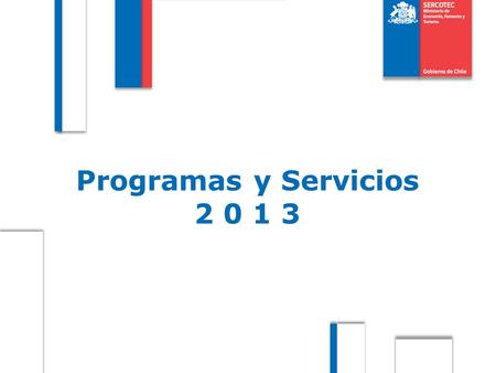 Programas y Servicios 2 0 1 3.