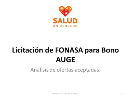 Licitación de FONASA para Bono AUGE