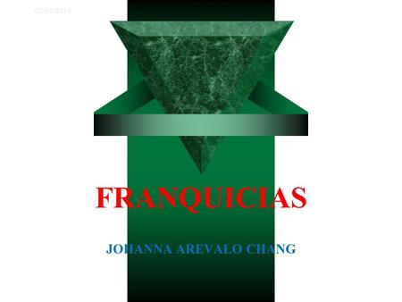 29/03/2017 FRANQUICIAS JOHANNA AREVALO CHANG.