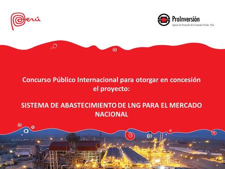 Concurso Público Internacional para otorgar en concesión el proyecto: