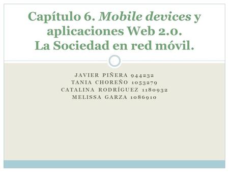 Capítulo 6. Mobile devices y aplicaciones Web 2
