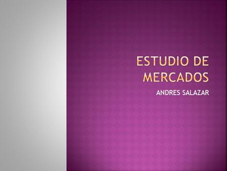 ESTUDIO DE MERCADOS ANDRES SALAZAR.