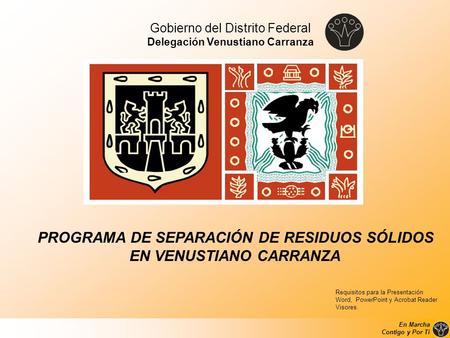 Gobierno del Distrito Federal Delegación Venustiano Carranza