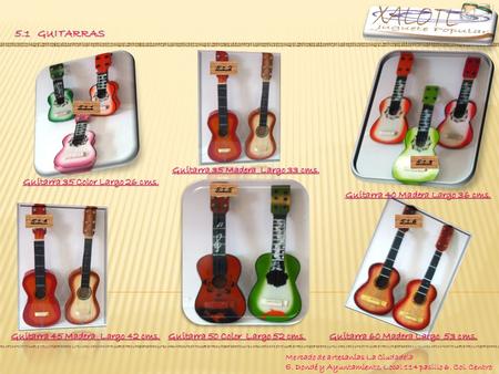 5.1 GUITARRAS Guitarra 50 Color Largo 52 cms.