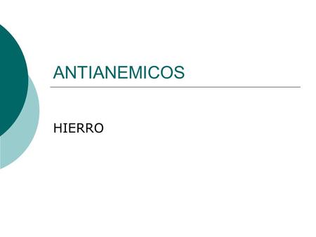 ANTIANEMICOS HIERRO.