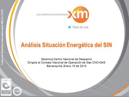 Análisis Situación Energética del SIN