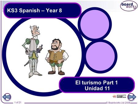 KS3 Spanish – Year 8 El turismo Part 1 Unidad 11.