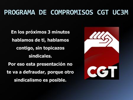 PROGRAMA DE COMPROMISOS CGT UC3M