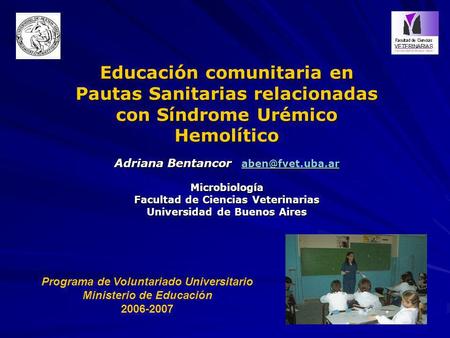Adriana Bentancor Microbiología Facultad de Ciencias Veterinarias