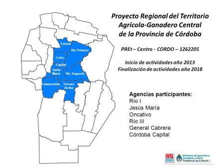 Proyecto Regional del Territorio Agrícola-Ganadero Central