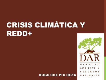 CRISIS CLIMÁTICA Y redd+
