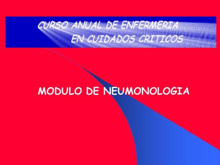 MODULO DE NEUMONOLOGIA