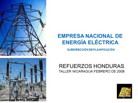 EMPRESA NACIONAL DE ENERGÍA ELÉCTRICA SUBDIRECCIÓN DE PLANIFICACIÓN