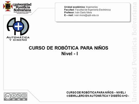 CURSO DE ROBÓTICA PARA NIÑOS Nivel - I