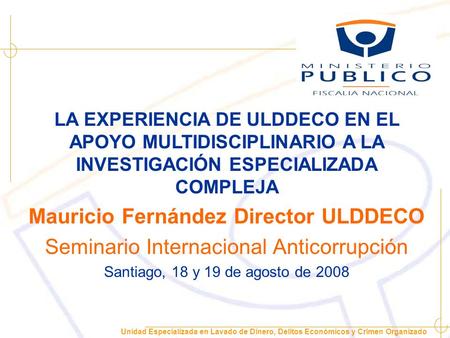 Mauricio Fernández Director ULDDECO