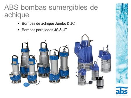 ABS bombas sumergibles de achique