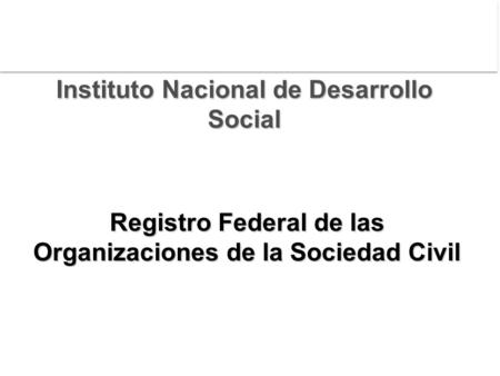 Instituto Nacional de Desarrollo Social