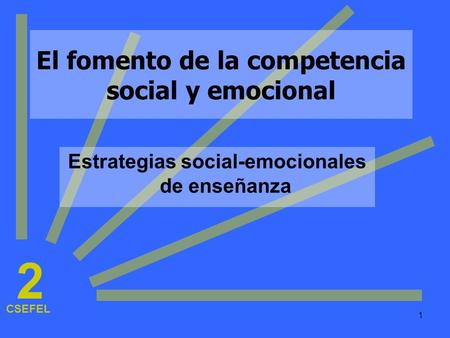 2 El fomento de la competencia social y emocional