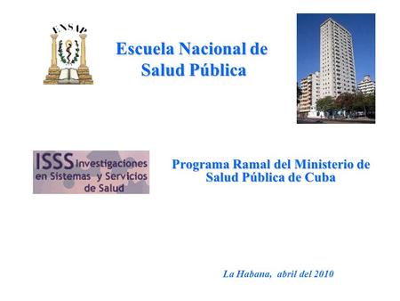 Programa Ramal del Ministerio de Salud Pública de Cuba