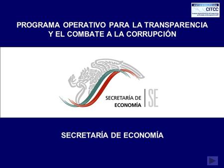 PROGRAMA OPERATIVO PARA LA TRANSPARENCIA Y EL COMBATE A LA CORRUPCIÓN