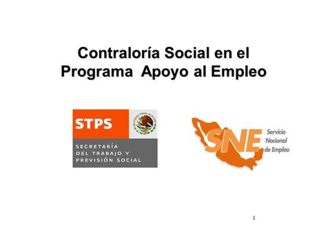 Contraloría Social en el Programa Apoyo al Empleo