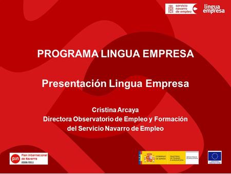 PROGRAMA LINGUA EMPRESA Presentación Lingua Empresa