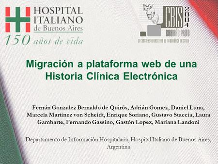 Migración a plataforma web de una Historia Clínica Electrónica
