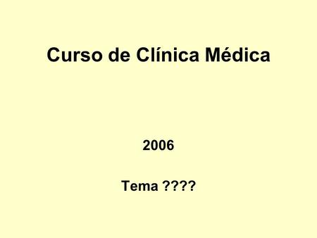 Curso de Clínica Médica