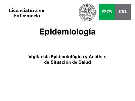 Epidemiología Licenciatura en Enfermería