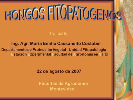 HONGOS FITOPATOGENOS 1a. parte
