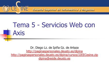 Tema 5 - Servicios Web con Axis