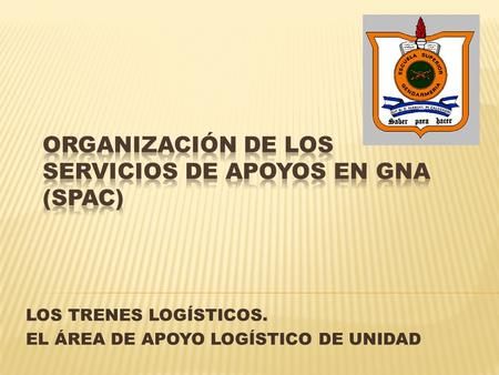 ORGANIZACIÓN DE LOS SERVICIOS DE APOYOS EN GNA (SPAC)