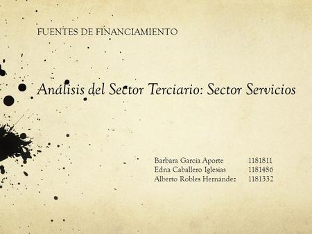 Análisis del Sector Terciario: Sector Servicios