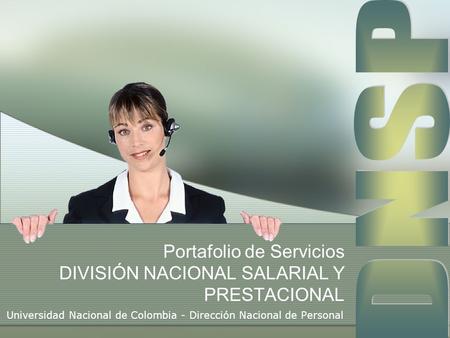 Portafolio de Servicios DIVISIÓN NACIONAL SALARIAL Y PRESTACIONAL