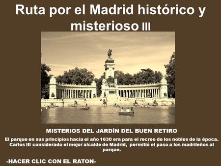 Ruta por el Madrid histórico y misterioso III