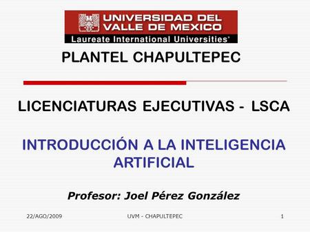 Profesor: Joel Pérez González