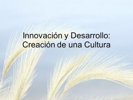 Innovación y Desarrollo: Creación de una Cultura