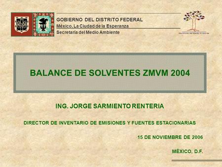 BALANCE DE SOLVENTES ZMVM 2004