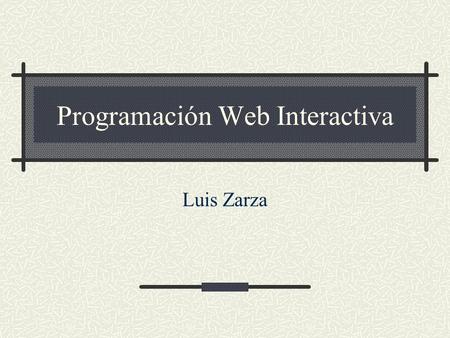 Programación Web Interactiva