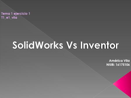 SolidWorks Vs Inventor