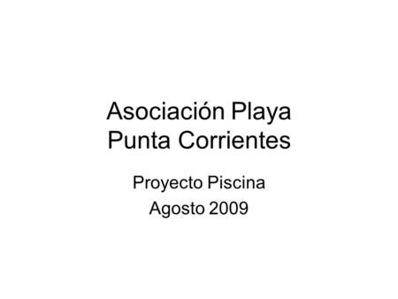 Asociación Playa Punta Corrientes