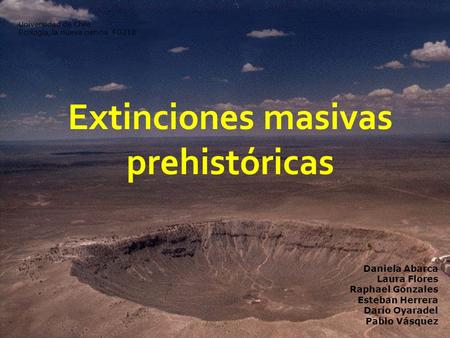 Extinciones masivas prehistóricas